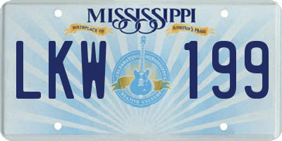 MS license plate LKW199