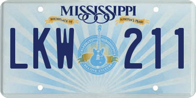 MS license plate LKW211