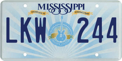 MS license plate LKW244