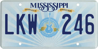 MS license plate LKW246
