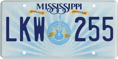 MS license plate LKW255