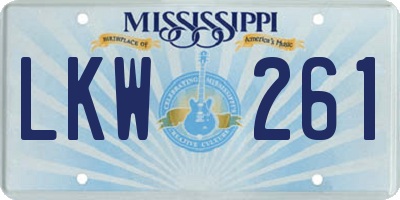 MS license plate LKW261