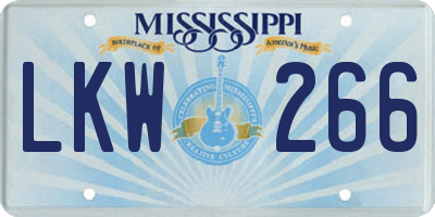 MS license plate LKW266