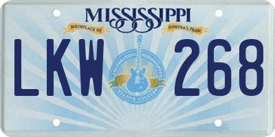 MS license plate LKW268