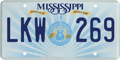 MS license plate LKW269