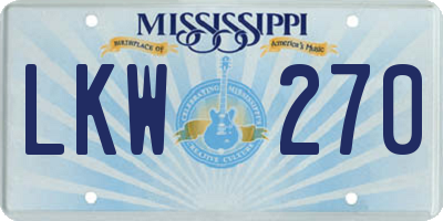MS license plate LKW270