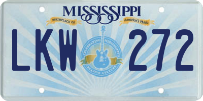 MS license plate LKW272
