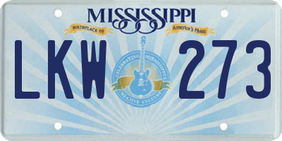 MS license plate LKW273