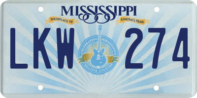 MS license plate LKW274