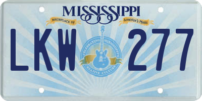 MS license plate LKW277