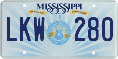MS license plate LKW280