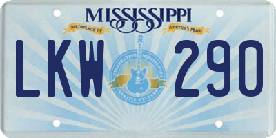 MS license plate LKW290