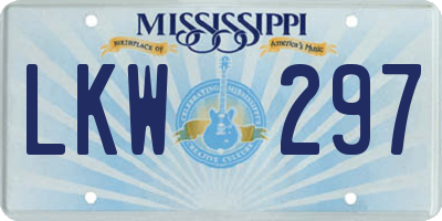 MS license plate LKW297