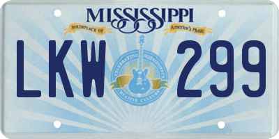 MS license plate LKW299