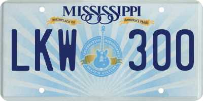 MS license plate LKW300