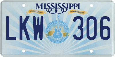 MS license plate LKW306
