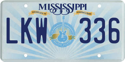 MS license plate LKW336