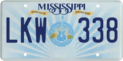 MS license plate LKW338