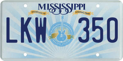 MS license plate LKW350