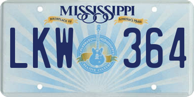 MS license plate LKW364