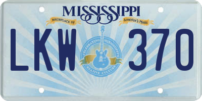 MS license plate LKW370