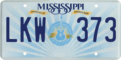 MS license plate LKW373
