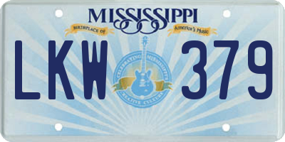 MS license plate LKW379