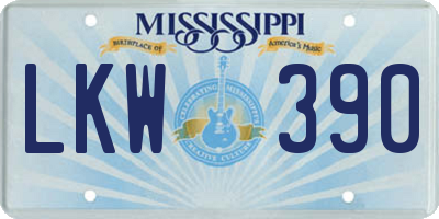 MS license plate LKW390