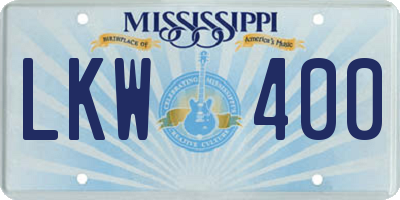 MS license plate LKW400