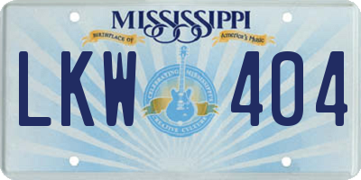 MS license plate LKW404