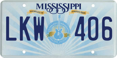 MS license plate LKW406