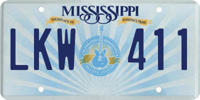 MS license plate LKW411