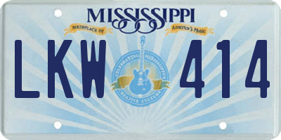 MS license plate LKW414