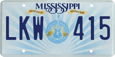 MS license plate LKW415
