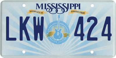 MS license plate LKW424
