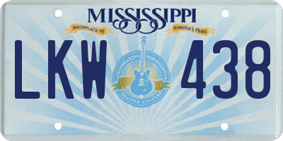 MS license plate LKW438