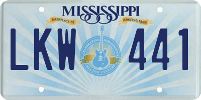 MS license plate LKW441