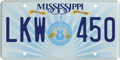 MS license plate LKW450