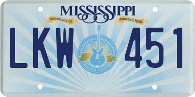 MS license plate LKW451