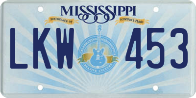 MS license plate LKW453