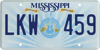MS license plate LKW459