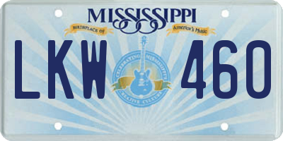MS license plate LKW460