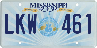 MS license plate LKW461
