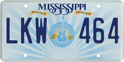 MS license plate LKW464