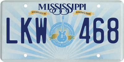 MS license plate LKW468
