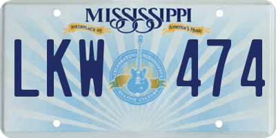 MS license plate LKW474