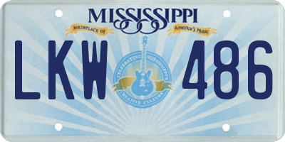 MS license plate LKW486