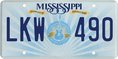 MS license plate LKW490