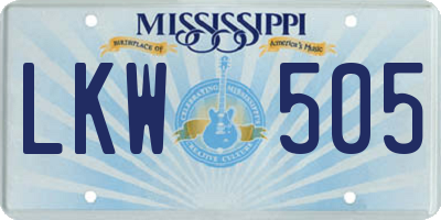MS license plate LKW505