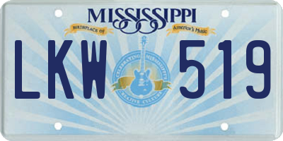 MS license plate LKW519